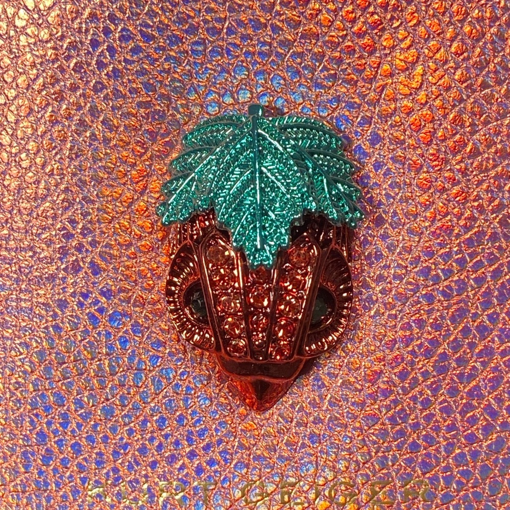 Kurt Geiger Metallic ID/Card Holder with Strawberry Detail, NWT No Box - Picture 4 of 7